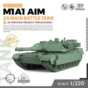 SSMODEL SS220922 1/220 Kit Modelo Militar US M1A1 AIM Tanque de Batalla Principal - Imagen 1 de 8