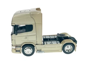 WELLY SCANIA V8 R730 GOLD 1:32 DIE CAST METAL MODEL NUOVO IN SCATOLA 18cm camion - Foto 1 di 5