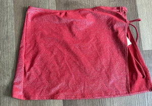 No Boundaries Lurex Swim Coverup Red Glitter Club Wear Dancer Juniors Medium 7-9 - Picture 1 of 4