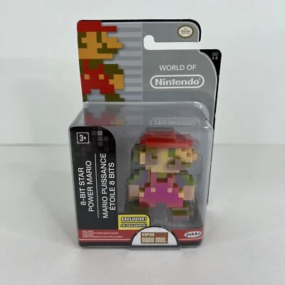 8 Bit Star Power Mario World Of Nintendo 2.5 Inch Action Figure - New - Image 1 of 4