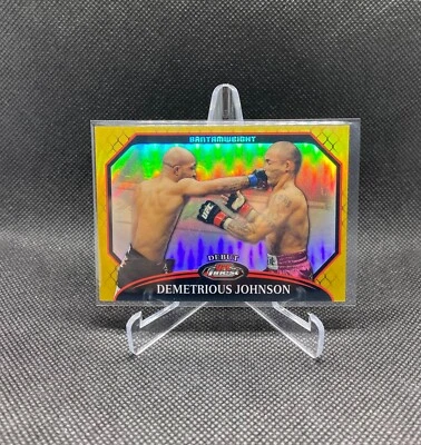 2011 Topps UFC Finest Demetrious Johnson RC Gold Refractor #/88 SP Rare - Image 1 of 4