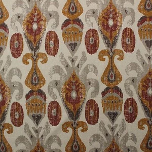 P KAUFMANN MATADOR SIENNA IKAT GOLDEN ORANGE MULTIUSE FABRIC BY YARD 54"W - Picture 1 of 5