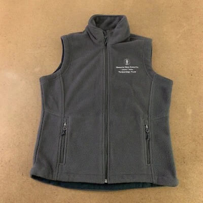 Port Authority Ladies Small Gray Sloan Kettering Cancer Center Fleece Vest New - Image 1 of 4