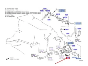 Toyota Camry V7 Drosselklappenstutzendichtung 222710T010 NEU ORIGINAL - Bild 1 von 2