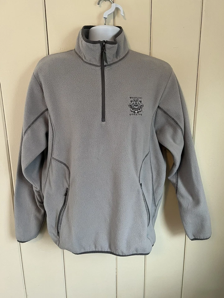 Antigua Whistling Straits 1/4 Cremallera Polar Gris Golf Sudadera Para Hombre’s M Pullover Foto 1 de 4