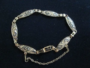 Vintage Nachlass römisches Damaszener Armband Hersteller signiert IA in Original Box - Bild 1 von 6