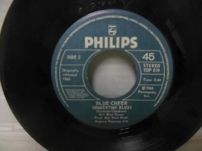 BLUE CHEER / STEAM nr mint 45 rpm SUMMERTIME BLUES b/w NA NA HEY KISS HIM GOODBY - Image 1 of 3