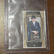 2015 Upper Deck Goodwin Champions Cloth Minis Lady Luck Back /50 John McGraw HOF