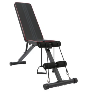 Foldable Weight Bench Adjustable Strength Training Full Body Workout Incline Gym - Picture 1 of 7