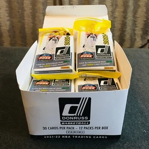 2021 Panini Donruss Basketball Value Cello Pack Fat Pack LOT 12 FULL BOX - Picture 1 of 5