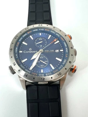 Cortebert Dual-time Blue dial Men's Watch CB-3008 - Image 1 of 4