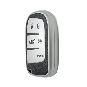 For Jeep Dodge Chrysler Smart Key Chain Case Cover Fob 5 Buttons Soft TPU - Picture 1 of 3