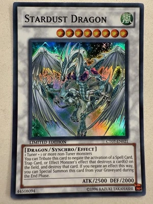 Stardust Dragon Limited Super Rare Yu-Gi-Oh! Card #CT07-EN021 VLP - Image 1 of 2