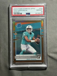 2020 TUA TAGOVAILOA DONRUSS OPTIC #152 BRONZE PSA 10 GEM MINT ROOKIE RC #152 - Picture 1 of 2