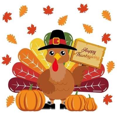 Turkey Bulletin Board Decoration Set Thanksgiving Turkey Crafts Kits DIY Prin... - Image 1 of 4