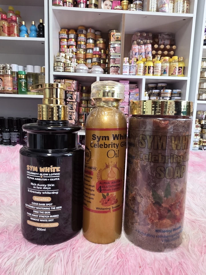 Juego de aceite de loción y jabón molato blanco de celebridades Sym de 3 pulgadas Foto 1 de 1