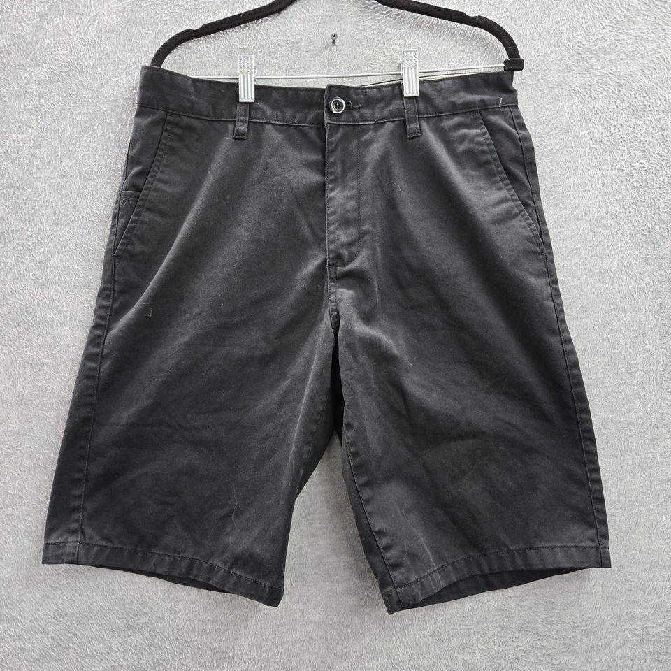Pantalones Cortos Hombre RVCA 32 Negro Chino Botón 11" Entrepierna Foto 1 de 4