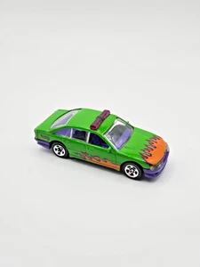 Hot Wheels grün mit Flammen Police Cruiser HW Heat Fleet lose Diecast 1:64 1989 - Bild 1 von 5