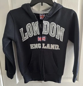 England Flag National Soccer Pride Kids Zip Size 5/6 Jacket Sweatshirt Hoodie - Picture 1 of 9