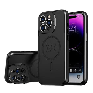 Stoßfeste Kamera Ständer Mag Safe Hülle für iPhone 15 Pro Max 14 Plus 13 Ständer - Bild 1 von 47