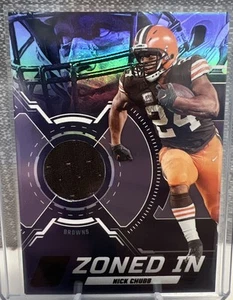 NICK CHUBB 2023 Panini Zenith ZONED IN Jersey Card # ZI-NCB Cleveland Browns - Picture 1 of 2