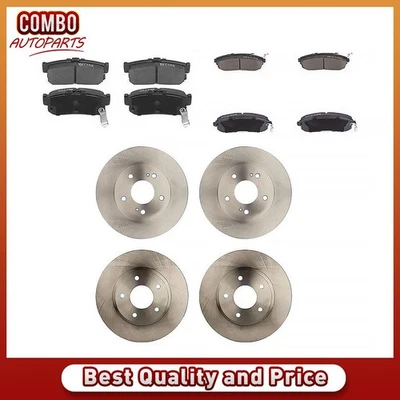 Front & Rear Brake Rotors Ceramic Brake Pads Fits 2000 INFINITI I30 - Imagem 1 de 4