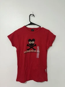 Radiohead Shirt Womens Small WASTE Bear Graphic Band Tee The Most Gigantic Lying - Picture 1 of 6