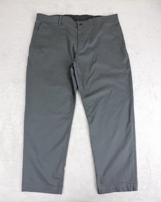 Nike Dri-Fit UV Standard Golf Pants Chinos Men's 40x30 Gray Pockets Stretch Logo - Image 1 of 4