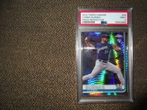 2019 TOPPS CHROME BASEBALL SET CORBIN BURNES PRISM REFRACTOR RC #84 PSA 9 - Picture 1 of 2