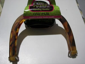 Set ~ "Purse n-alize-it"~ Faux Tortoise Shell Purse Handles ~ 6.625" X 5.375" - Picture 1 of 2