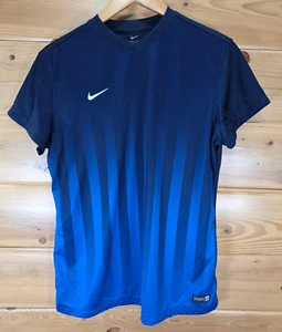 Nike Soccer jersey Women Size XL Blank Blue Stripe Distress - Picture 1 of 14