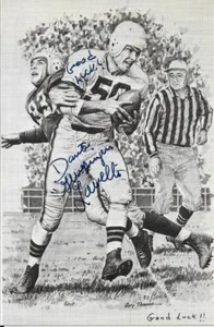 POSTAL FIRMADA DANTE GLUEFINGERS LAVELLI B&W~SALÓN DE LA FAMA DEL FÚTBOL PROFESIONAL~HOF AUTOMÁTICO - Imagen 1 de 1