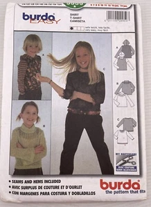 9959 Burda Girls & Juniors SHIRT T-SHIRT Sewing Pattern Sizes 6-14 UNCUT FF - Picture 1 of 4