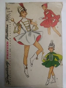 Dress Costume Band Majorette Skating Girls 6 Simplicity 4866 Sewing Pattern VTG - Picture 1 of 8