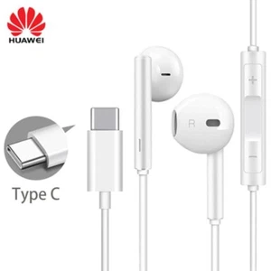 Earphone with Mic Volume Control For Mate60 50 40 P60 50 Pro HUAWEI CM33 Type C  - Picture 1 of 6