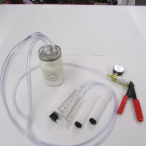 Goat Sheep Cow Hand Vacuum Milk Machine 1 Quart Bottle 2 teat Dansha Farms tm - Picture 1 of 11