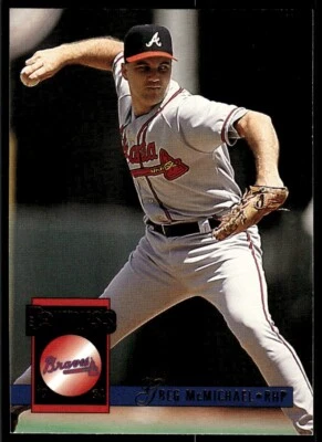 1994 Donruss Baseball Card Greg McMichael Atlanta Braves #175 - Image 1 of 2