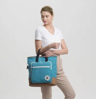 NUEVO CON ETIQUETAS - Mochila de Mano Convertible Kipling Sia no Seúl ~~ Turquesa Bronceado Mar Foto 1 de 4