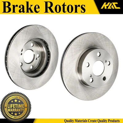 New Pair Front Disc Brake Rotors for Toyota Prius 2004 2005 2006 2007 2008 2009 - Image 1 of 4