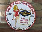 Vintage Goodyear Tire And Battery Service Porcelain Enamel Gas Station Sign 12"