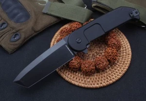 8'' New CNC Fast Opening 3MM Blade Aluminum Handle Pocket Folding Knife VTF126 - Picture 1 of 8