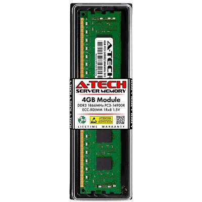 4GB DDR3 1866 ECC RDIMM Micron MT9JSF51272PZ-1G9E2 Equivalent Server Memory RAM - Image 1 of 4