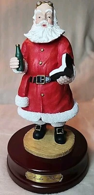 Duncan Royale "Soda Pop  Santa" Musical Santa 11" W/Wooden Base History Of Santa - Image 1 of 4