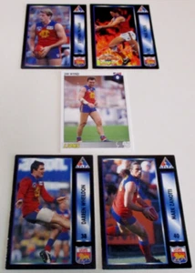 Brisbane Lions Football Cards - Paxman, Roos, Wynd, Wheildon and Zanotti - 1990s - Picture 1 of 12
