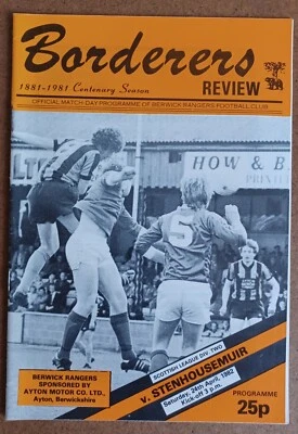 1981/82  BERWICK RANGERS v STENHOUSEMUIR  SCOTTISH LEAGUE DIVISION 2  24/04/1982 - Image 1 of 3