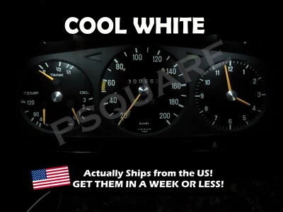 Gauge Cluster LED Dashboard Bulbs Cool White For Mercedes Benz 77 85 W123  - Image 1 of 2