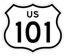 Bayshore Freeway US Route 101 Sticker Decal R997 Highway Sign Road Sign 