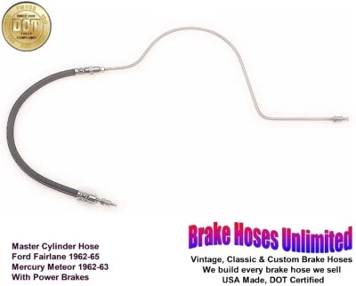 Master Cylinder Hose Ford Fairlane 1962 1963 1964 1965, with Power Brakes - Image 1 of 2