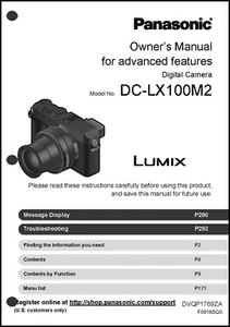 Panasonic Lumix DC-LX100 M2 Advanced Kamera Bedienungsanleitung Bedienungsanleitung - Bild 1 von 1