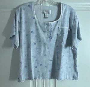 Conjunto de pijama KAREN NEUBERGER manga corta top talla Med.  Pantalones cortos talla. Pequeño usado - Imagen 1 de 2